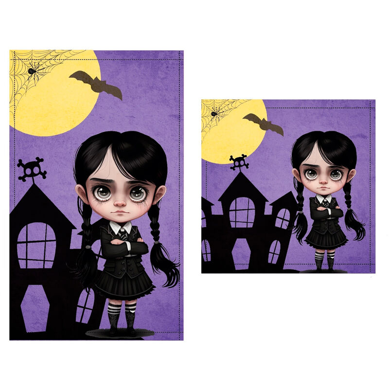 Gothic Girl set 2 cotton bath towels