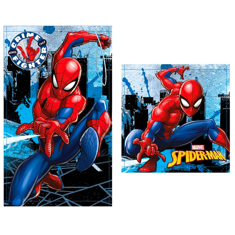 Marvel Spiderman set 2 cotton bath towels