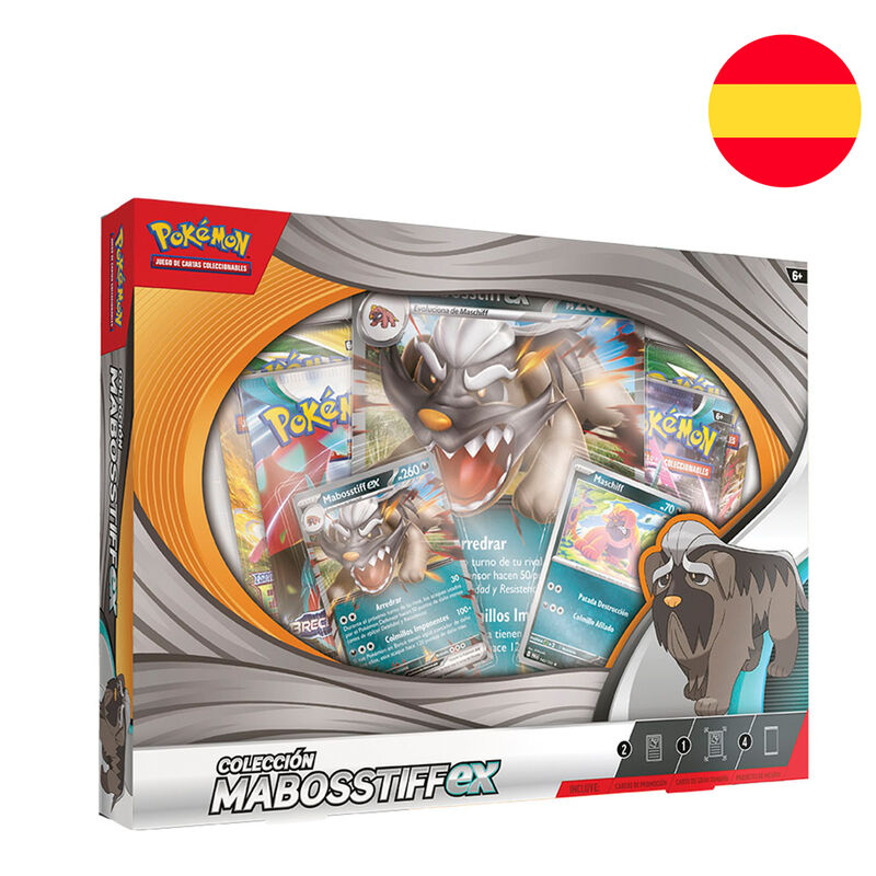 Spanish Pokemon Mabosstiff trading card game box