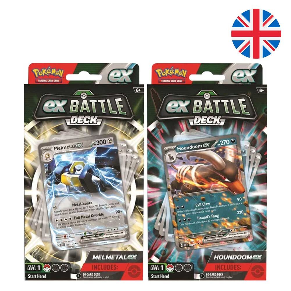 English Pokemon Ex Battle Deck collectible card game assorted