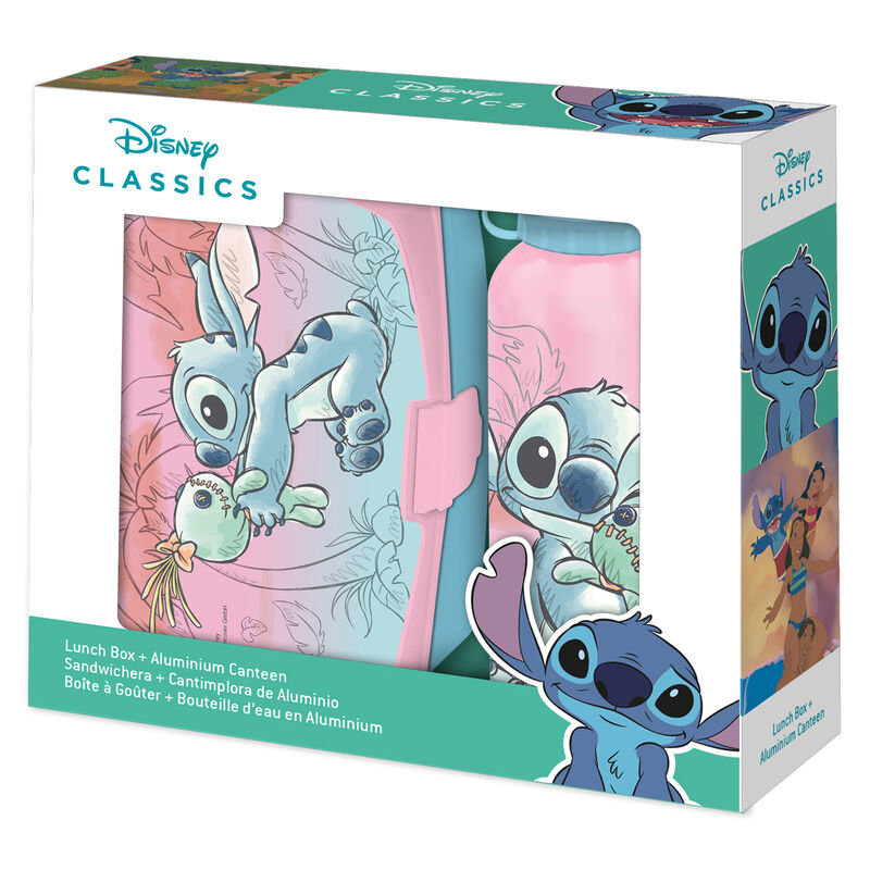 Disney Stitch lunch box + aluminium bottle set 500ml