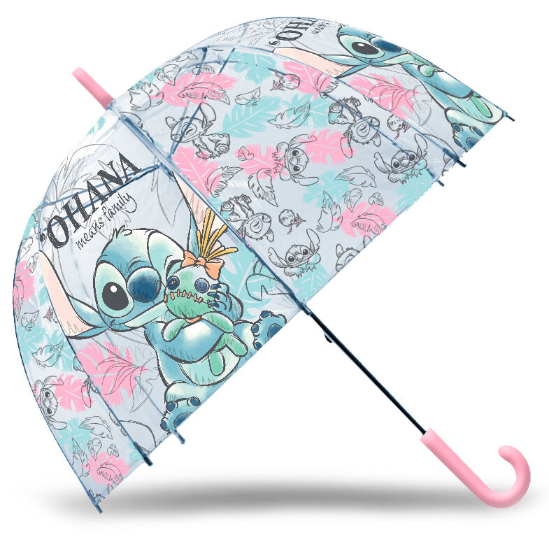 Disney Stitch Ohana manual transparent bubble umbrella 46cm