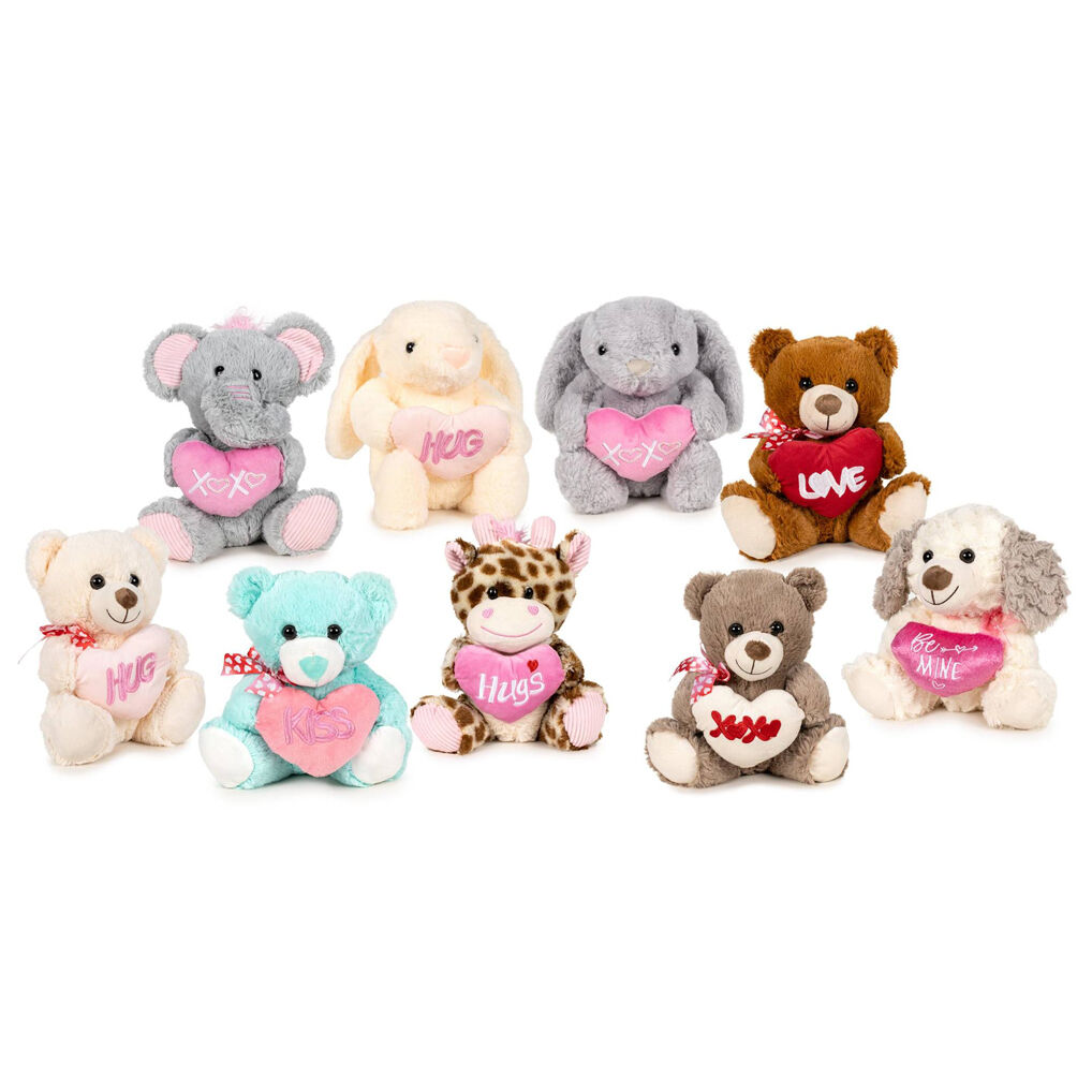 Animals Heart assorted plush toy 28cm