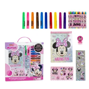 Disney Minnie colouring stationery set