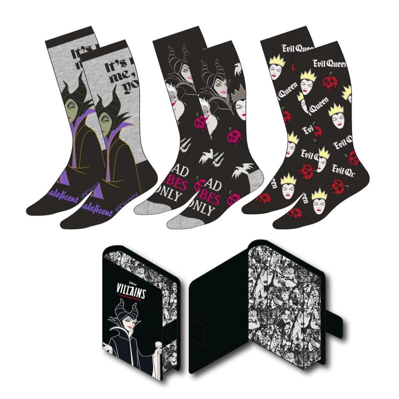 Disney Villains pack 3 adult socks