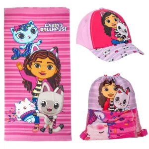 Gabby Doll House set towel + bag + cap