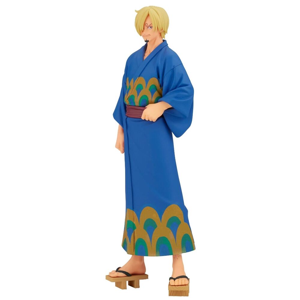 One Piece Grandline Series Wanokuni Yukata Silvers Sanji figure 17cm