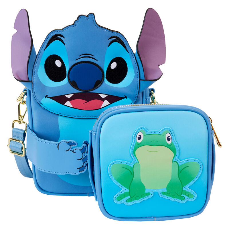 Loungefly Disney Stitch Camping Cuties crossbody bag with coing bag