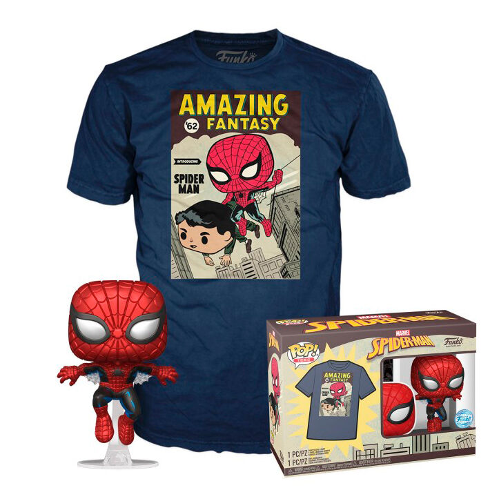 Set figure POP & Tee Marvel Spiderman Comic Cover