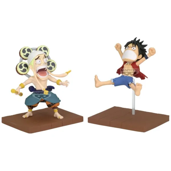 One Piece Monkey D Luffy & Enel World Collectable figure 7cm