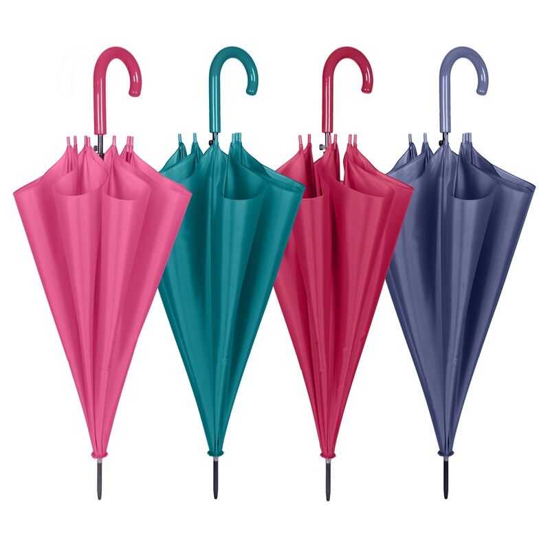 Automatic plain colour umbrella assorted 61cm