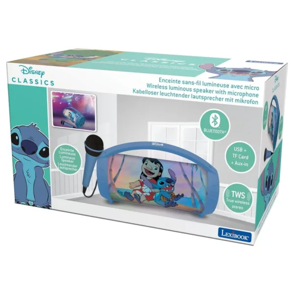 Disney Stitch Bluetooth speaker with microphone