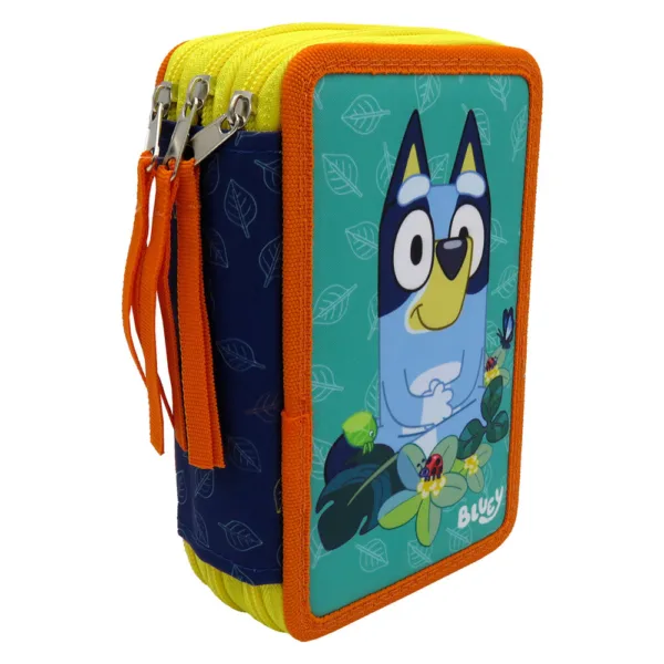 Bluey Leaves triple pencil case