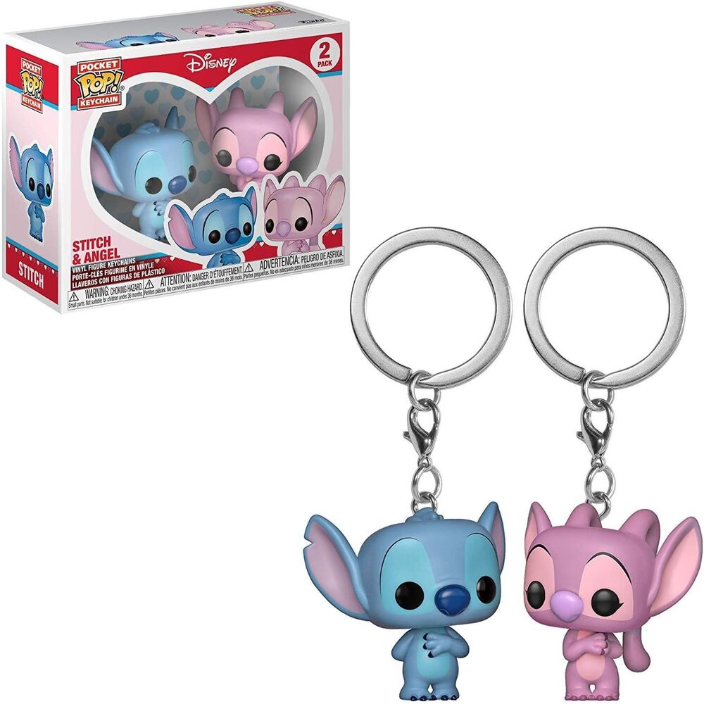 Pocket POP pack 2 keychain Disney Stitch & Angel