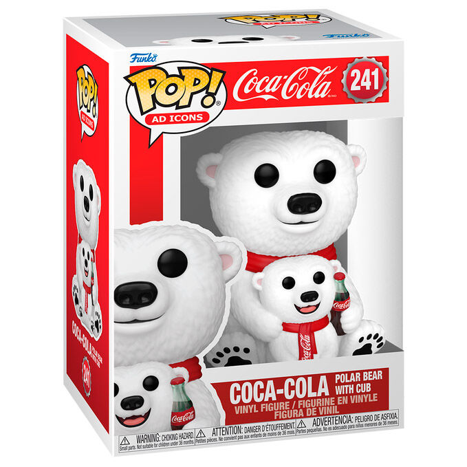 POP figure Coca -Cola Polar Bear with Cub