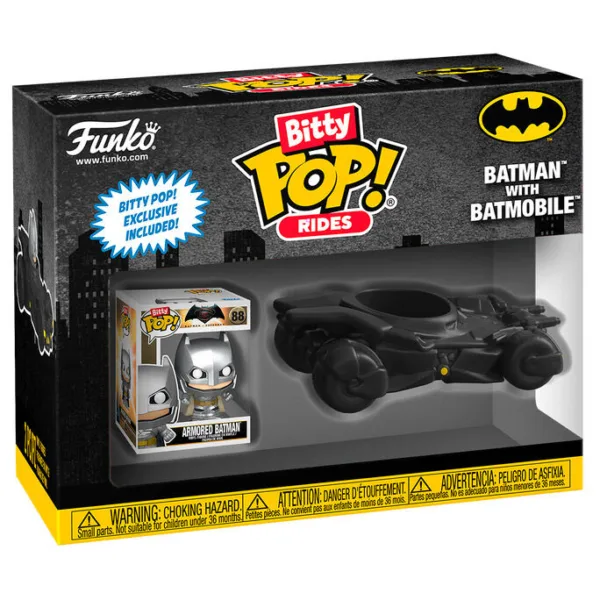 Bitty POP figure Ride DC Batman with Batmobile