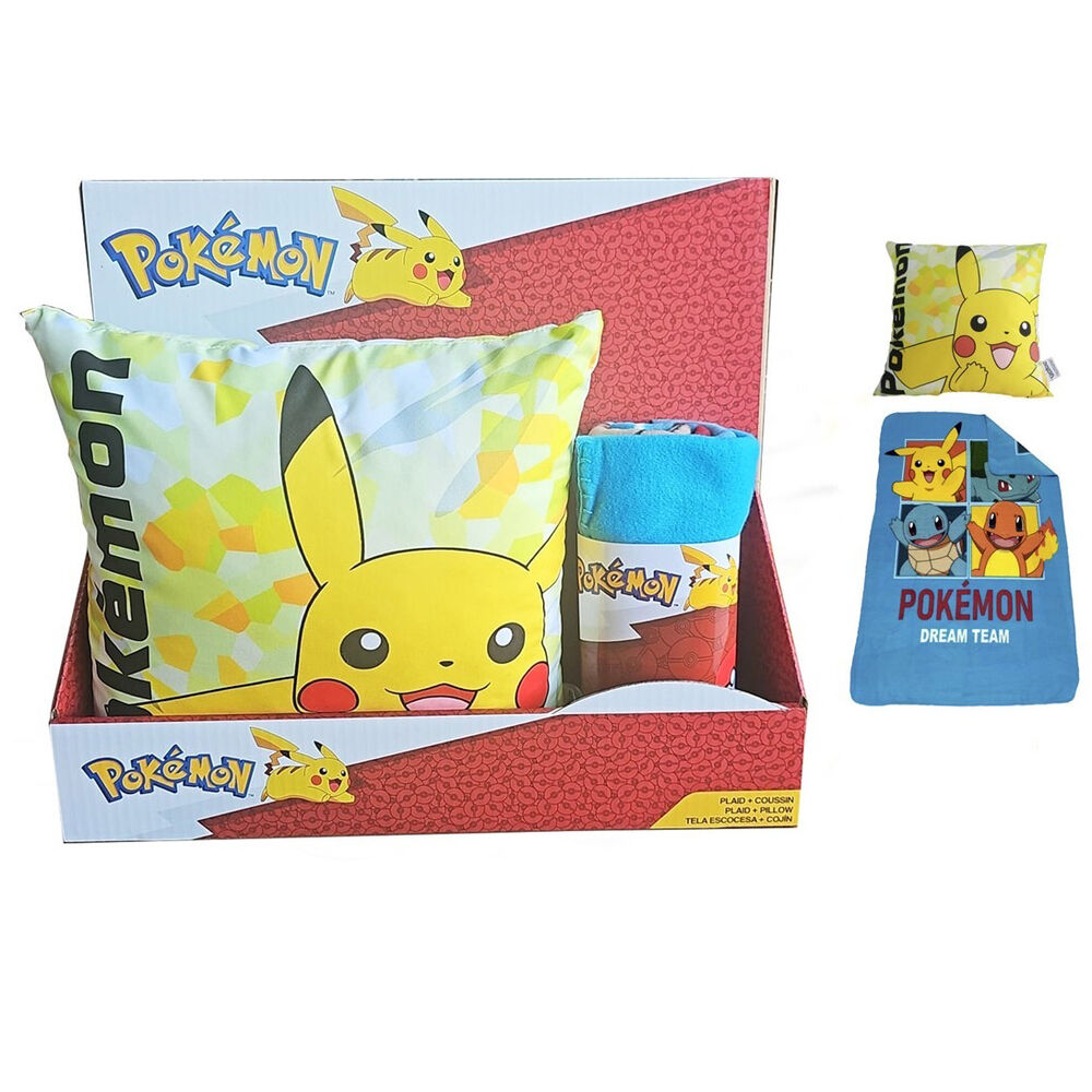 Pokemon polar blanket + cushion set