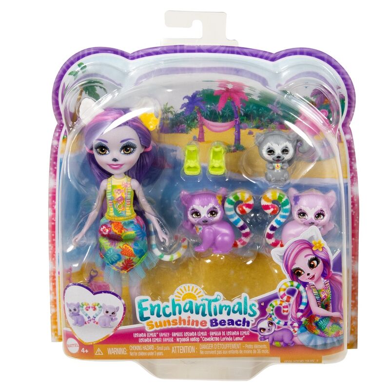 Enchantimals Sunshine Beach Lorinda Lemur doll