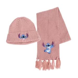 Disney Stitch beanie + scarf set