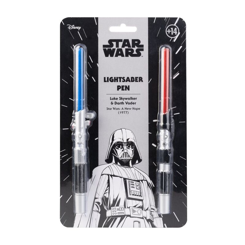 Star Wars Lightsaber set 2 pens with light