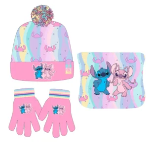 Disney Stitch winter set snood hat gloves