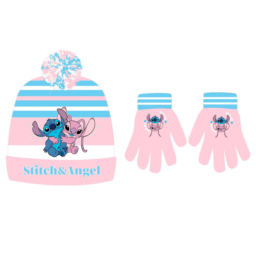 Disney Stitch hat and gloves set