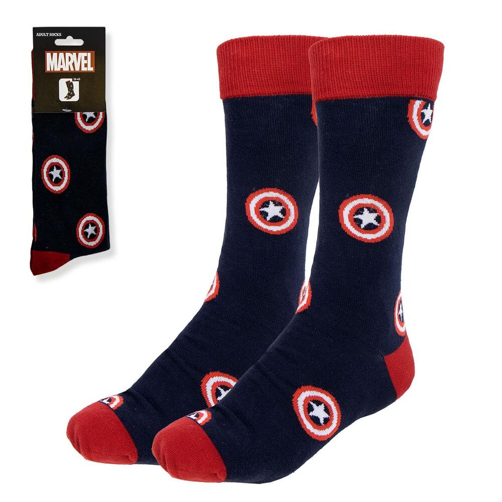 Marvel Captain America Avengers pack socks adult