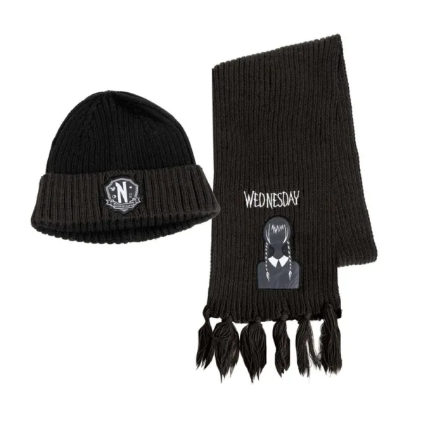 Wednesday beanie + scarf set