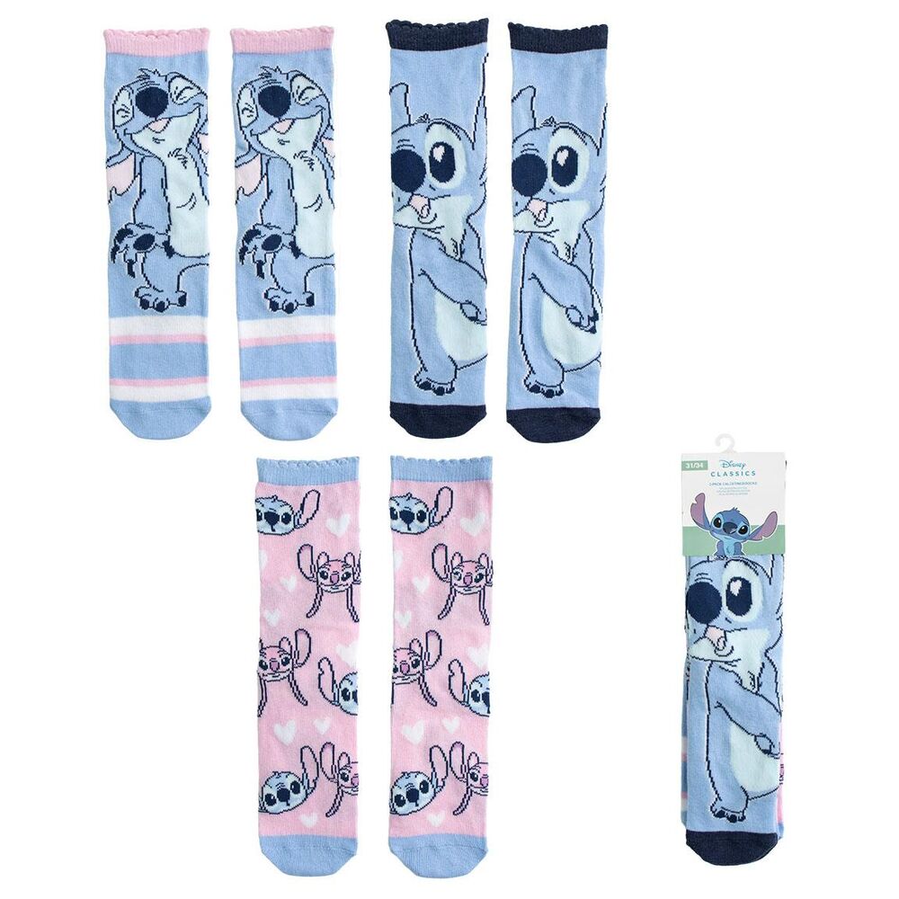 Disney Stitch pack 3 assorted socks