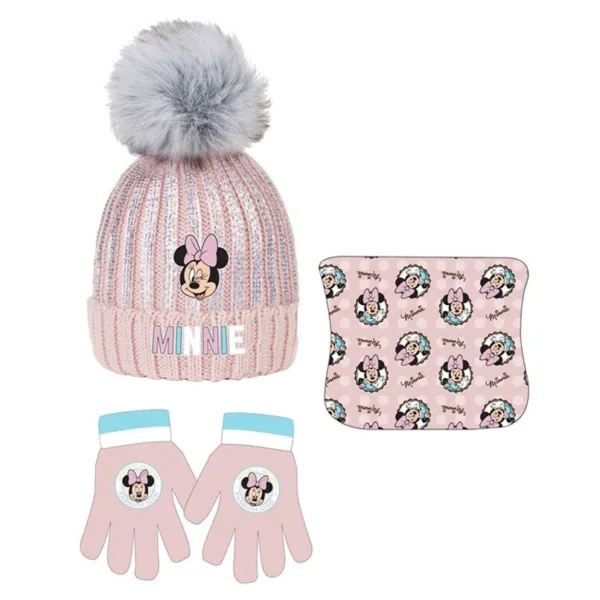 Disney Minnie winter set snood hat gloves