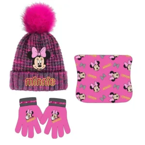 Disney Minnie winter set snood hat gloves