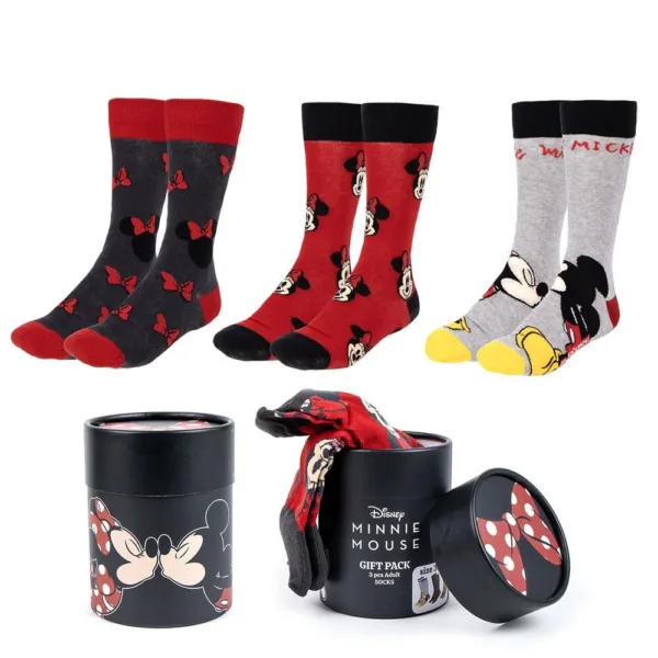 Disney Minnie pack 3 assorted socks adult