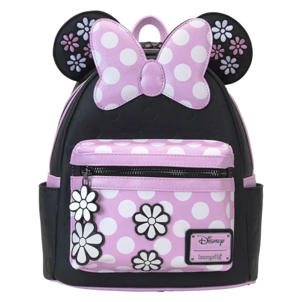 Loungefly Disney Minnie Floral Rock the Dots backpack