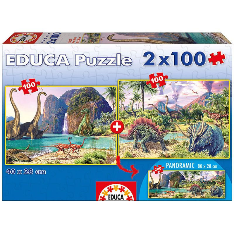 Dino World puzzle 2x100pcs