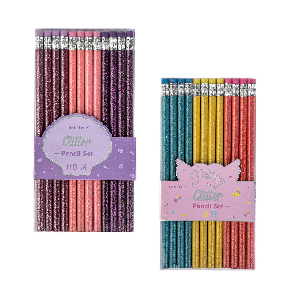 Dreamy Glitter Set of 12 Pencil HB