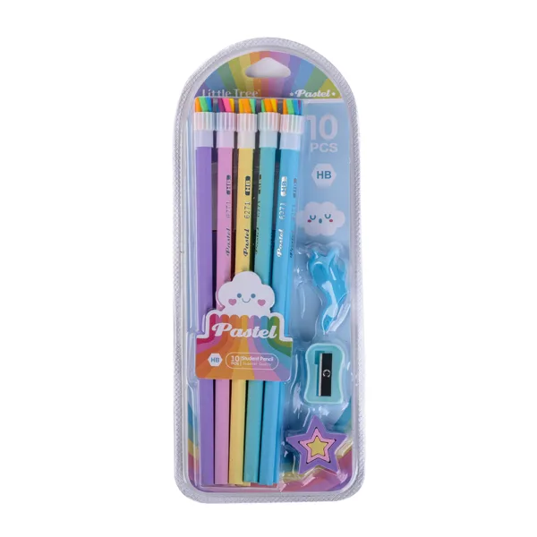 Dream Color Set of 10 Pencil HB with Eraser