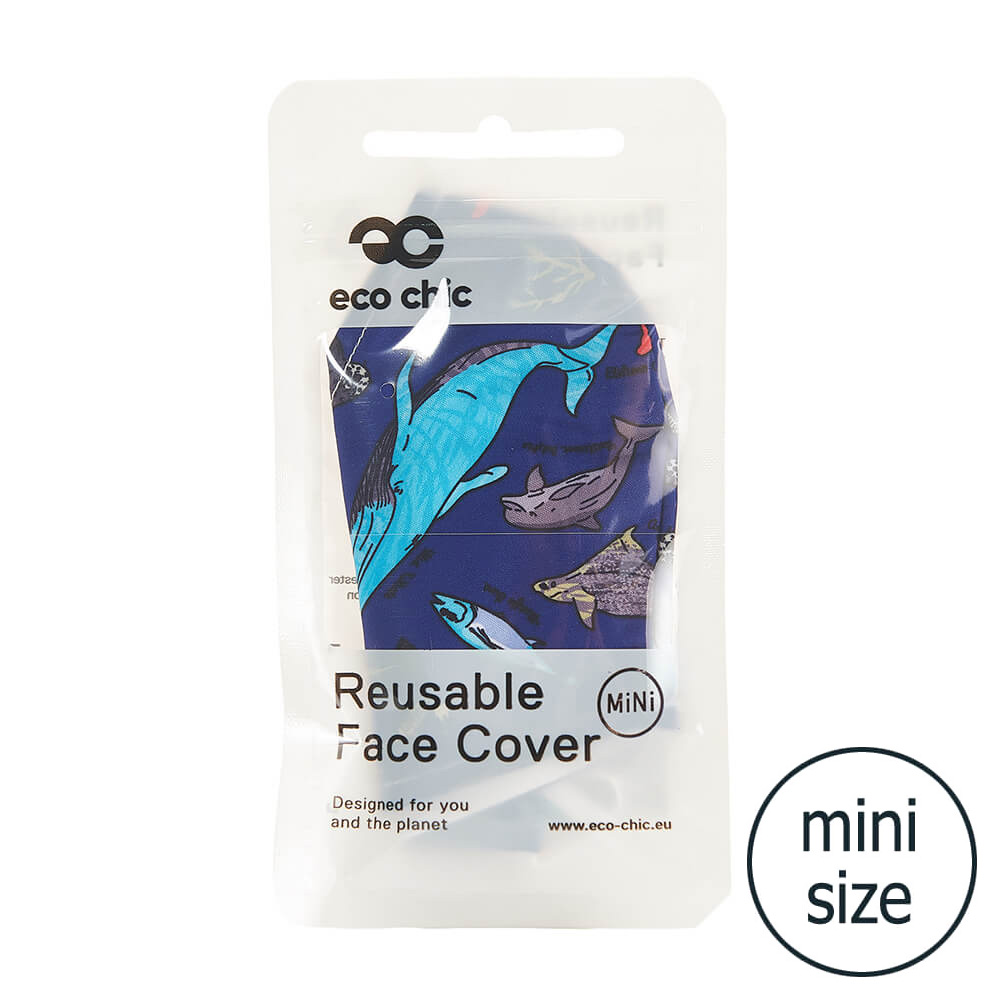 Blue Sea Creatures Face Cover Mini