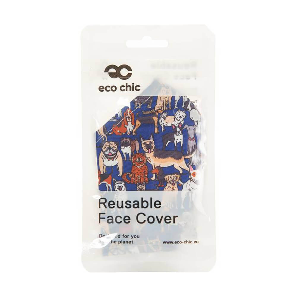 Teal Dogs Face Cover