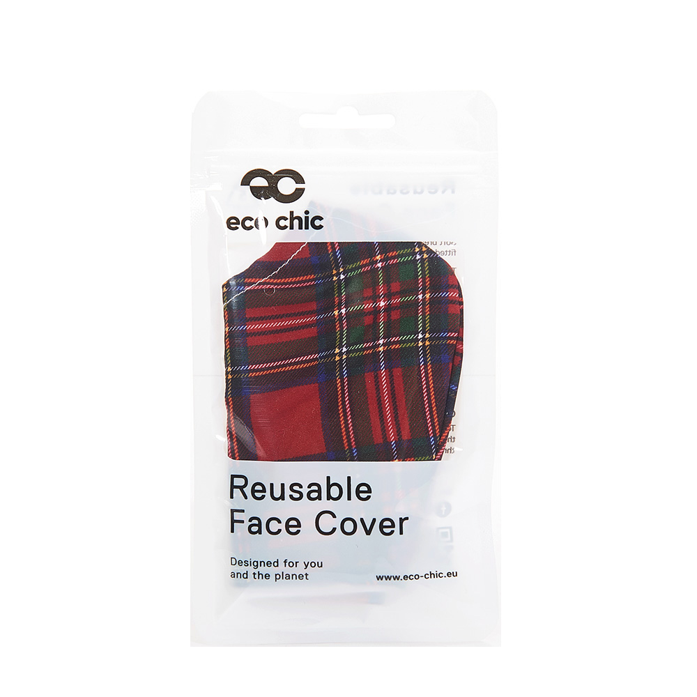 Red Tartan Face Cover