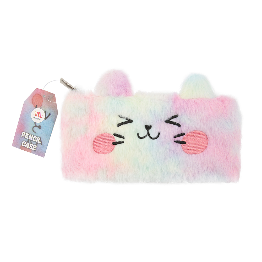 Cute Cat Plush Pencil Case