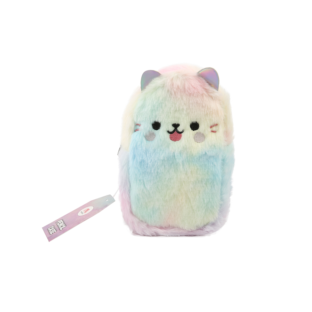 Smily Cat Plush Pencil Case