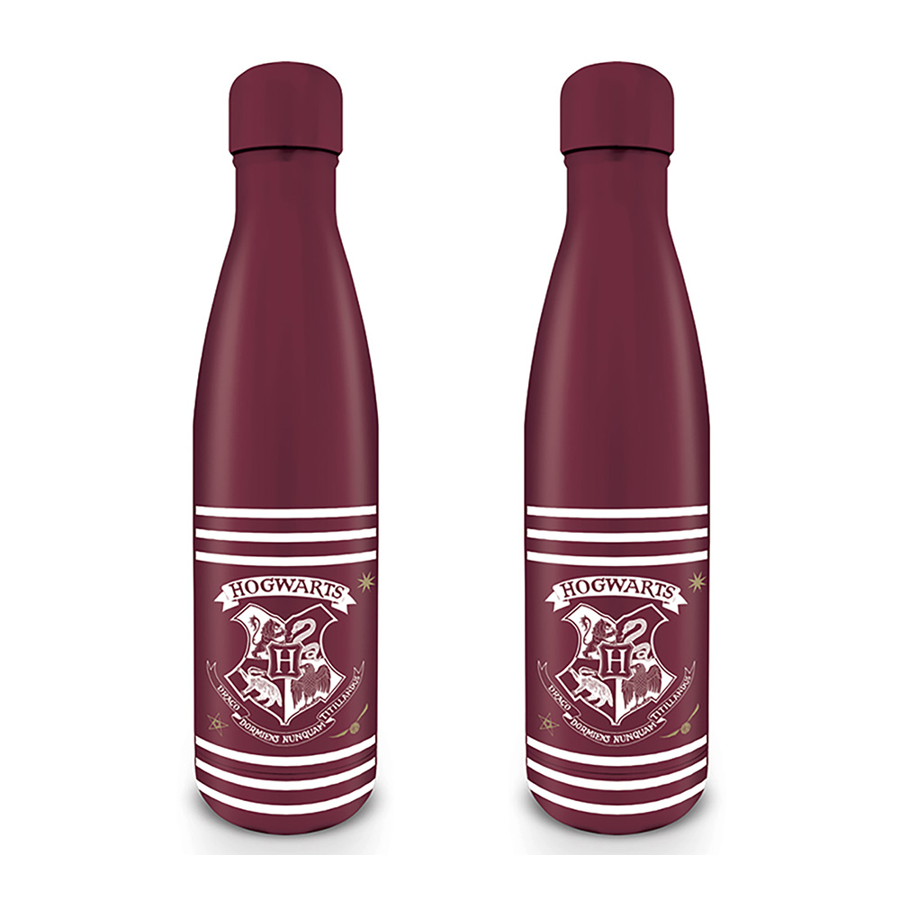 Harry Potter (Classic Crest Burgundy Stripes) Metal Drinks Bottle (550 ml)