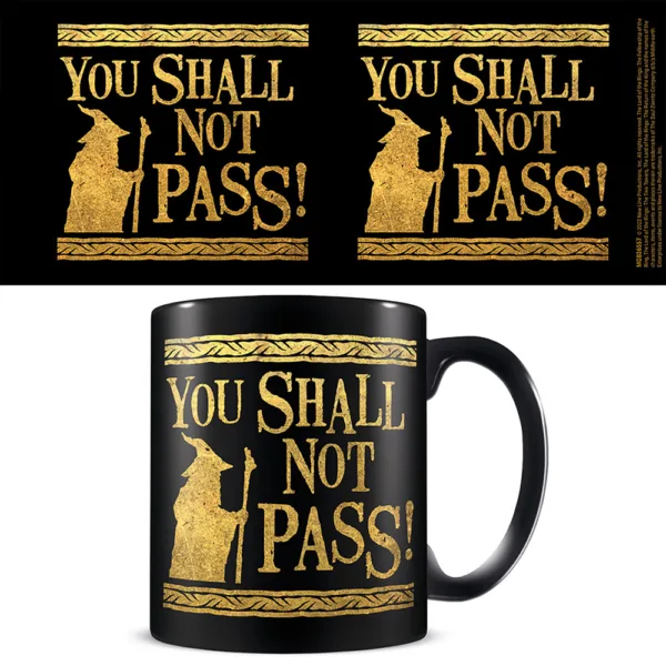 The Lord Of The Rings (You Shall Not Pass) Black Pod Mug - Image 2