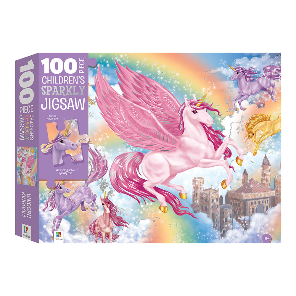 Touch and Feel: Unicorn Kingdom Sparkly 100  Piece Jigsaw