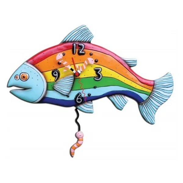 Rainbow Trout Clock 28 cm