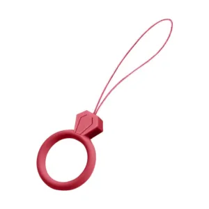 Silicone lanyard for the phone diamond ring pendant for a finger purple