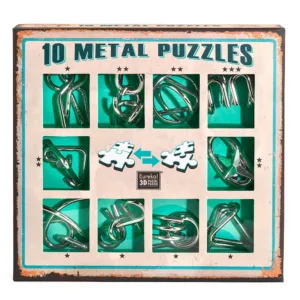 10 Metal Puzzles- Green Set