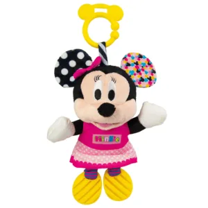 Baby Clementoni Disney Baby Βρεφικό Παιχνίδι Minnie Χνουδωτό-Κουδουνίστρα Για 6+ Μηνών