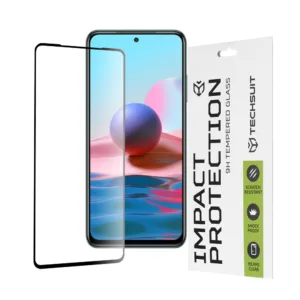 Techsuit - 111D Full Cover / Full Glue Glass - Xiaomi Redmi Note 10 4G / Note 10S / Poco M5s - Black [No Package]