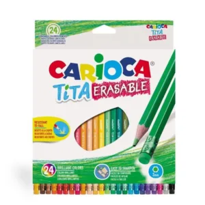 CARIOCA ΞΥΛΟΜΠΟΓΙΕΣ TITA ERASABLE (ΜΕ ΓΟΜΑ ΠΟΥ ΣΒΗΝΟΥΝ) (24ΧΡ)